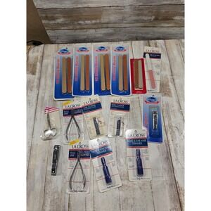 La Cross Kroger Manicure Grooming Lot Nail Clippers Cuticle Nippers Emery Boards